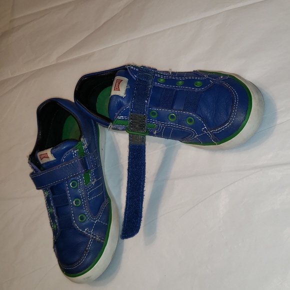 Camper KIDS Pursuit Leather Sneakers 1 Touch Strap Fastening BLUE 29 BOYS - Picture 11 of 13